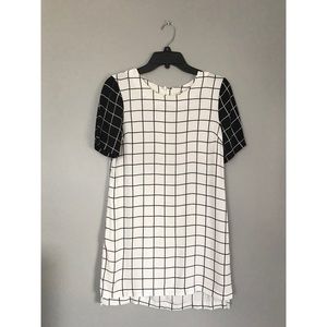 LA Hearts Checkered Contrast Mini Dress